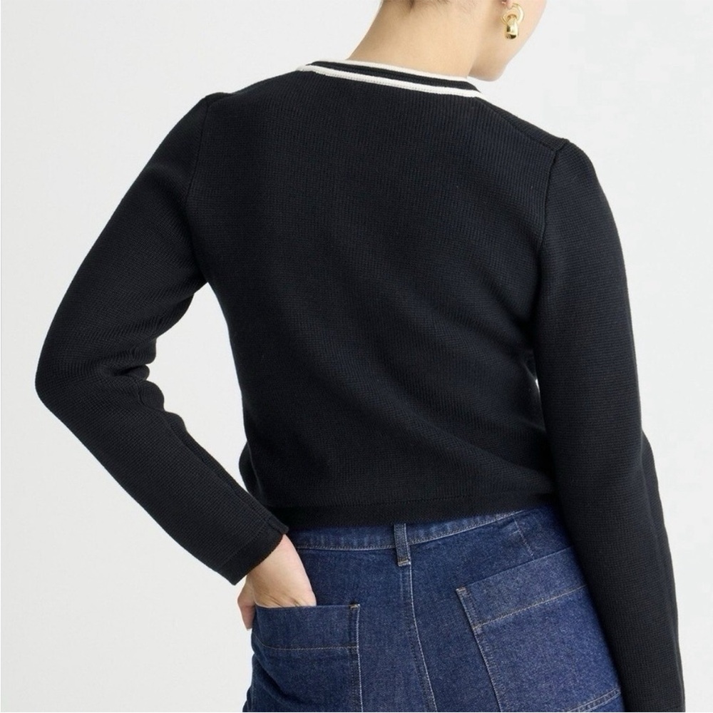 J.Crew Emilie Sweater Lady Jacket with contrast trim - Picture 2 of 8